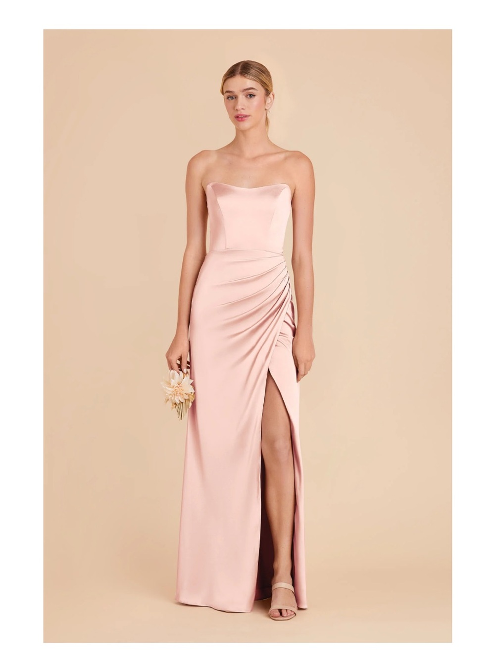 Birdy Grey Anne Dress Matte Satin Blush Pink
